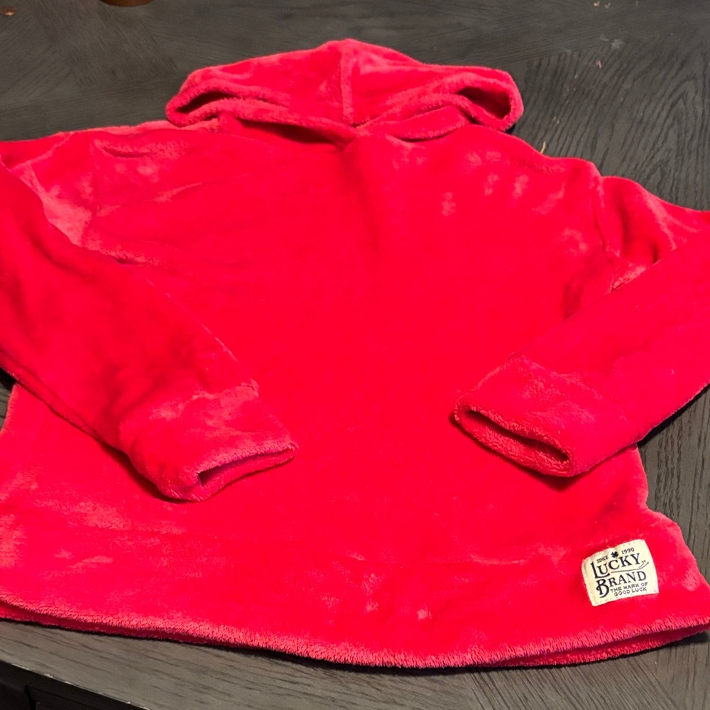 Lucky Brand Kids' Vivid Hot Pink Plush Hoodie